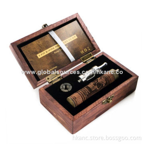 Wood Mod Vision E Fire Ecig, 2014 Variable Voltage Electronic Cigarette Starter Kit
